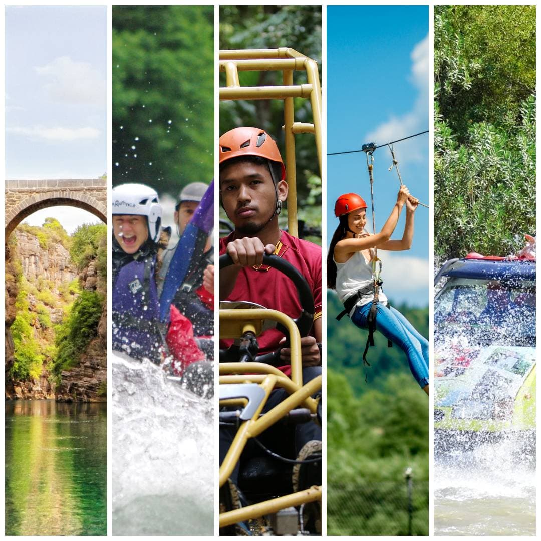 5 in 1 Super Combo Tour: Buggy Safari, Rafting, Zipline, Cabrio Bus, Canyon